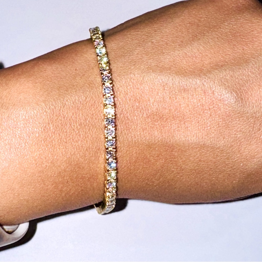Beautiful VVS Diamond Tennis Bracelet, GRA Certified, 100% pass diamond test HOT